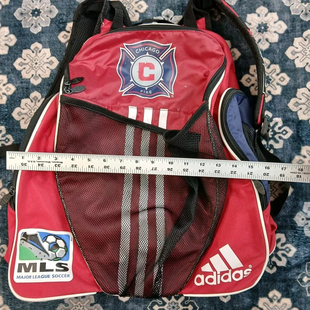 Adidas Chicago Fire MLS Backpack Equipment‎ Bag 18x16 Soccer